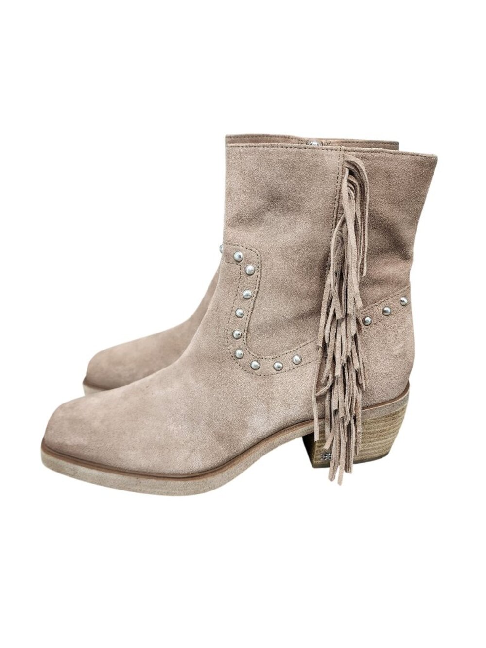 Sam Edelman Shoes Womens Size 7.5 Bernie Tan Leather Side Zip Ankle Boots